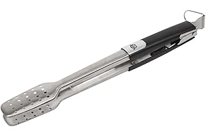 Pit Boss Grills Soft Touch BBQ Tongs, Silver/Black, (67387)