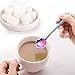 SelfTek 8Pcs Rainbow Flower Spoon Set, 2 Different Size Colorful Stainless Steel Reusable Coffee Sugar Stirring Dessert Cake Tea Scoops Table Mixing Ice Tea Spo-on