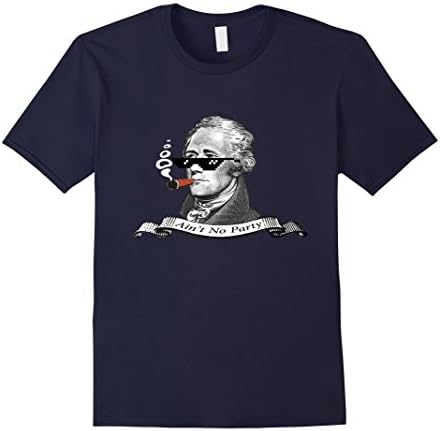Men's Thug Alexander Hamilton Life Funny TShirt Large Navy