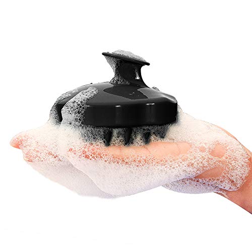 Hair Scalp Massager Shampoo Brush, MATOW Silicone Scalp Massage Brush Scalp Care Comb for Men, Women and Pet (BLACK) - Thumbnail 5