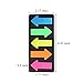 FJSM Sticky Page Makers Arrow 1000pcs 5 Colors Adhesive Sticky Note Fluorescent Neon Sticky Note Bookmarks Index Tabs Flags Reading Highlighter Strips for Pages Notebook Cards Mark