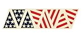 IdentiFire® American flag crown of helmet sticker, reflective and photoluminescent (glow in the dark) (Red/Blue combo)