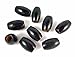 Black Large Big Hole Wood Barrel Beads for Hair, Dreadlocks, Jewelry Making, Macrame (30