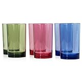 Classic 9-ounce Premium Quality Plastic Tumbler | Set of 6 in 3 Assorted Colors