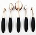 Norble Oval Makeup Brush Set Professional Foundation Contour Concealer Blending Cosmetic Brushes (Rose Gold Black)