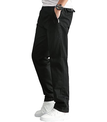LVCBL Pantalones Cargo Casuales Para Hombre Con Múltiples Bolsillos Con