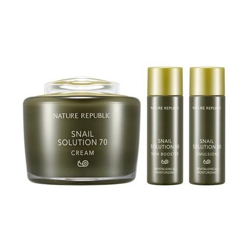 NATURE REPUBLIC Snail Solution 70 Cream Special Set/ Made in Korea