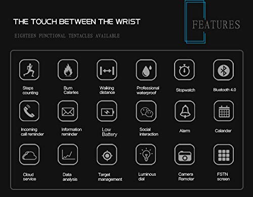 image for Cywulin Fitness Tracker IP67 Waterproof Smartwatch, Digital Multifunct