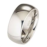 10mm White Tungsten Carbide Polished Classic Wedding Ring