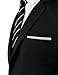 H2H Mens Business Fit Single One Button Blazer Jackets with Pocketchief Trim BLACK US S/Asia M (KMOBL046)
