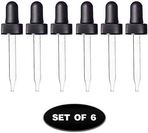 Sugars Sugars Essential Oil Glass Eye Droppers Fits 15ml (1/2 Ounce) Essential Oil Bottles Pack of 8 Droppers