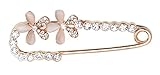 Maikun Butterfly Scarf Clip Faux-Pearl Diamante Pin Brooch Gift for Valentine's Mother's Day