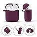 V-MORO Silicone Case Compatible with Airpods Case Protective Cover with 9 in 1 Airpods Accessories Earhooks/Fur Ball Keychain/Staps/Storage Travel Box for Apple Airpods Women Burgundy+Pinkthumb 1