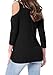 levaca Womens 3/4 Sleeve Off Shoulder Loose Tops Twist Front Casual T Shirts