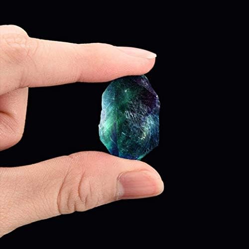 TINGSU Crystal Quartz Healing Fluorite Stone Purple Green Gem Natural Stones (0.8-1.2 inches, Purple Green)