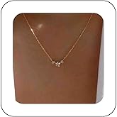 Iaceble Bohemia Gold Cz Flower Choker Necklace Crystal Flower Pendant Necklace Tiny Flower Necklace Chain Minimalist Cz Crystal Necklace Jewelry for Women