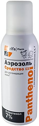 Elfa Pharm. Panthenol Aerosol Burn Relief Spray With vitamin complex A, E, F. For sensitive and baby skin Skin regeneration product