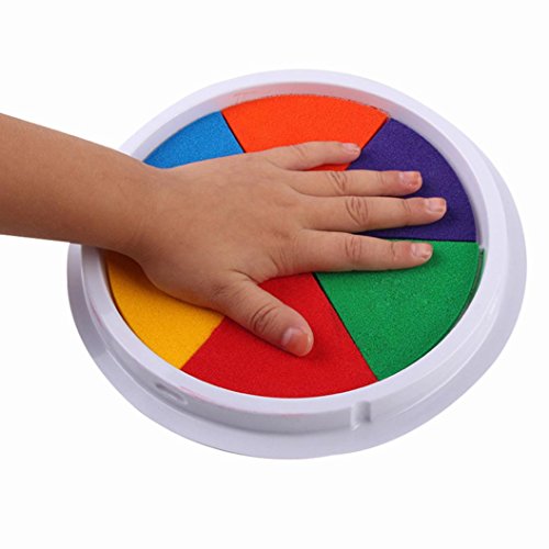 image for Gbell Amazing 6 Colors DIY Ink Pad Stamp, Finger Painting Craft Cardma