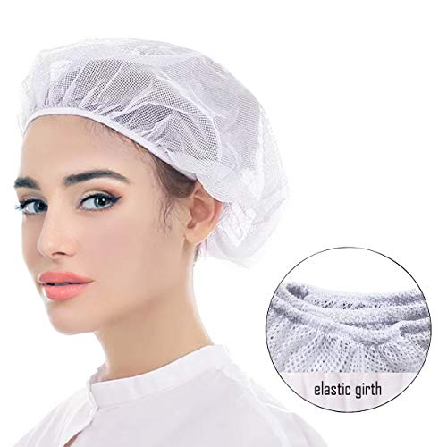 Adjustable Chef Cap Elastic Cooking Hat Food Service Hair Nets Mesh Kitchen Net Reusable Restaurant Bouffant - Thumbnail 3