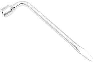 Car Spare Tire Wrench 17/19 / 21/22 / 23 / 24mm L-Type Slotted End Socket Repair Car Spare Tire Lug Wrench Spanners Steel Too