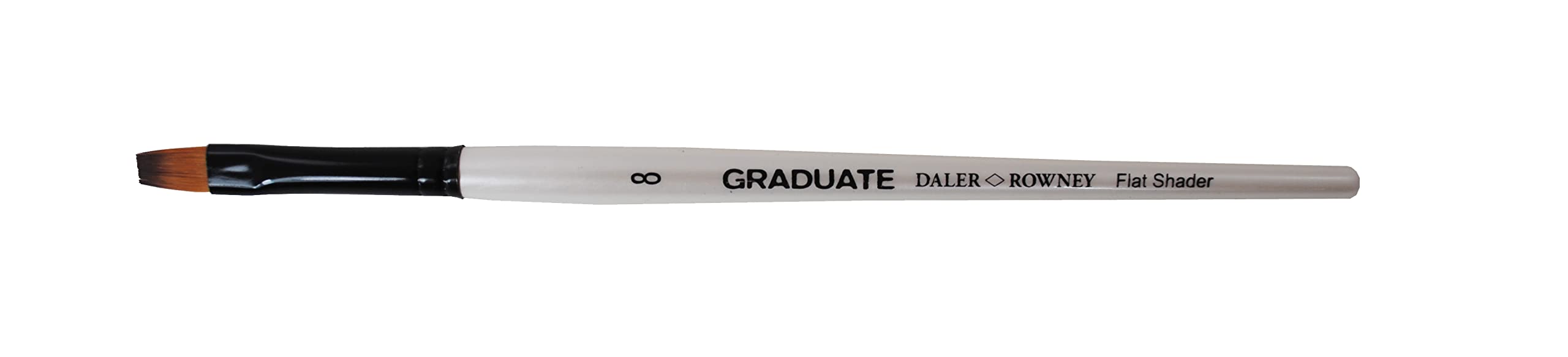 Daler-Rowney Graduate Multi-Technique Brush, Synthetic Hair, Short Handle, Flat Shader, 8