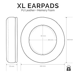 Brainwavz XL Large Replacement Memory Foam Earpads
