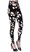 VIV Collection Plus Size Print Fashion Leggings, Lily Black