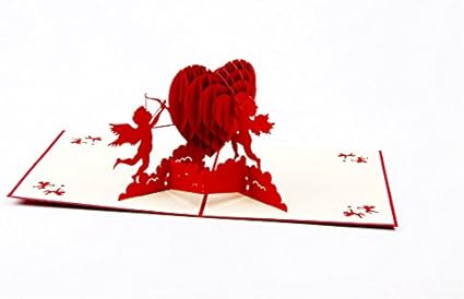 Amazon Com 3d Love Pop Up Card And Envelope Romantic Unique Pop Up Greeting Card For Birthday Christmas New Year Anniversary Valentine Wedding Graduation Thank You Red Hearts Amor Health