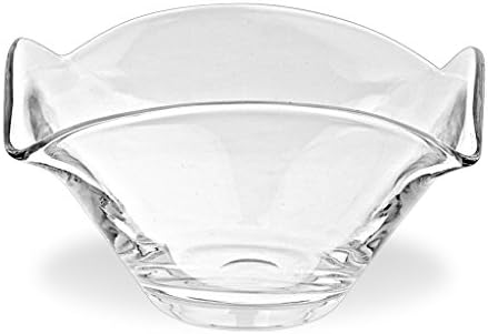 Badash K2227 7.25" Jazz Square Wavy European Crystal Fruit Bowl