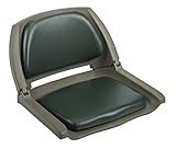 Wise 8WD139 Series Molded Fishing Boat Seat with Marine Grade Cushion Pads, Green Shell, Green Cushion