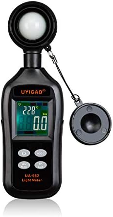 KUNSE Light Meter Photo Meter Illuminometer Brightness Lux Meter Temperature Tester Handheld