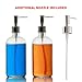 2 Pack, 16 oz. Liquid Soap Dispenser with Polished Pump, BONUS PUMP included, Refillable Round Clear Glass Bottle, Perfect for Liquid Soap, Essential Oils and Lotions, By California Home Goods