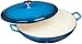 Amazon Basics SX-33QTB Oval Enameled Cast Iron Covered Casserole, 3.3-Quart, Blue