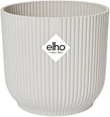 elho Vibes Fold Round 14 Flower Pot 100% Recycled Plastic White Ø14.1 x H12.9 cm