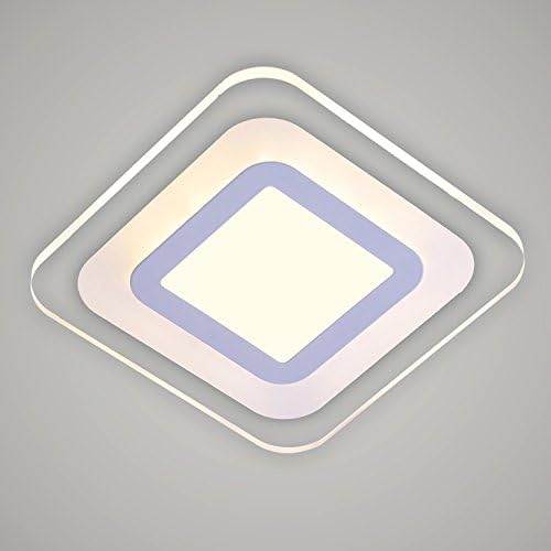 JHTWGJ Modern Simple Ultra - Thin Square LED Acrylic Ceiling Lights/Wall Sconces/Ultra-Thin Modern Led Light for Living Room/Bedroom/3 Color Dimming[7.87 * 7.87 inch] [Energy Class A+++]