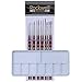 Detail Paint Brush Set and Paint Palette - 12 Detail Brushes, 1 Palette. Brushes are Handmade Miniature Brushes for Acrylic, Oil, Watercolor, Gouache.