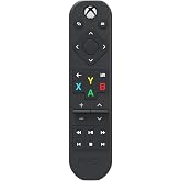 PDP Solis Gaming Media Remote Control for Xbox Series X|S, Xbox One | Licensed by Microsoft, Solar-Powered Rechargeable Battery, USB-C Charging, Compact Xbox Navigation Controls, Black
