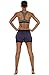icyzone Running Yoga Shorts for Women - Activewear Workout Exercise Athletic Jogging Shorts 2-in-1 (Charcoal/Purple, M)