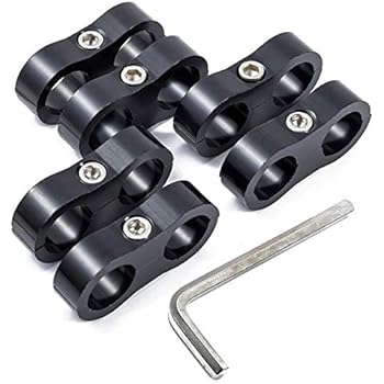 4pcs Pack Black Aluminum Hose Fitting Adapter Fuel Line