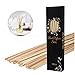 PEFSO - 60 PCS Reed Diffuser Sticks, Set of Natural Rattan Sticks, Refill Replacement for Fiber Reed Diffuser Stick, for Essential Oil Diffuser Refills (White/10.3