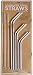 Elephix Stainless Steel Reusable Eco Friendly Drinking Straws, 8pc Set - (2) 10