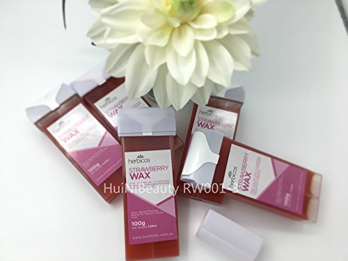 Huini 100g x 2 roll-on depilatory wax cartridge strawbe…