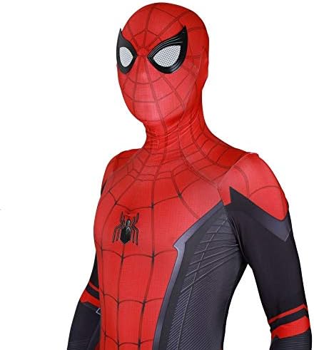 JUFENG NEW Adult Kids Spider-Man 2019 Halloween Costume Jumpsuit 3D Print Spandex Lycra Spiderman - Cosplay Costume Bodysuit,B-adult/M