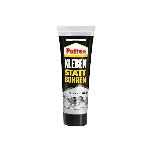 Pattex Kleben statt Bohren Kristallklar, Montagekleber fÃ¼r kristallklare Verklebungen, Baukleber fÃ¼r alle Materialien, Universalkleber fÃ¼r innen & auÃen, 1x90g – Bild 3