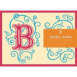 Unknown Binding Monogram B Sticky Notes Book