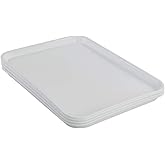 Kekow 4-Pack White Plastic Fast Food Serving Trays
