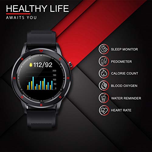 AQFIT W15 Fitness Smartwatch Activity Tracker| Waterproof | 4.2 Bluetooth | Metal Case | Full Touch Screen Display | for