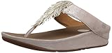 FitFlop Women's Cha Cha Flip Flop, Silver, 6 M US