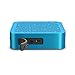 JLab Crasher Mini Wireless Bluetooth Speaker | Bluetooth 2.1 | 18 Hour Battery Life | Water Resistant & Dust Resistant | USB + AUX Backup Available | Blue