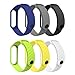 MoKo Band Compatible with Xiaomi Mi Band 3/Mi Band 4, 6 PCS Replacement Soft Sport Wristband Strap Bracelet Fit Xiaomi Mi Band 3/Mi Band 4 Smart Watch - Multi Color A